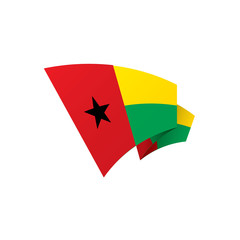 Guinea Bissau flag, vector illustration