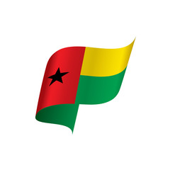 Guinea Bissau flag, vector illustration