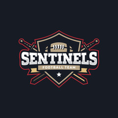 Modern professional football logo for sport team