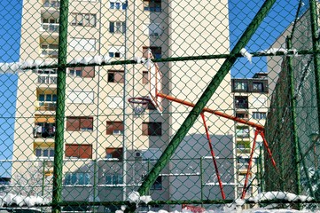 the basketball court
