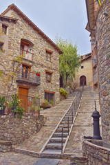 Historical center of Bag&agrave;. North of Catalonia.