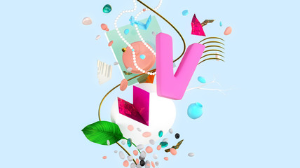 Abstract colorful composition