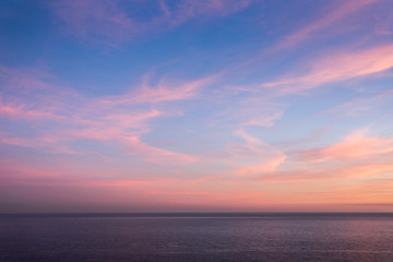 Naklejka na ściany i meble Coast landscape sunset of Costa Brava, Spain.
