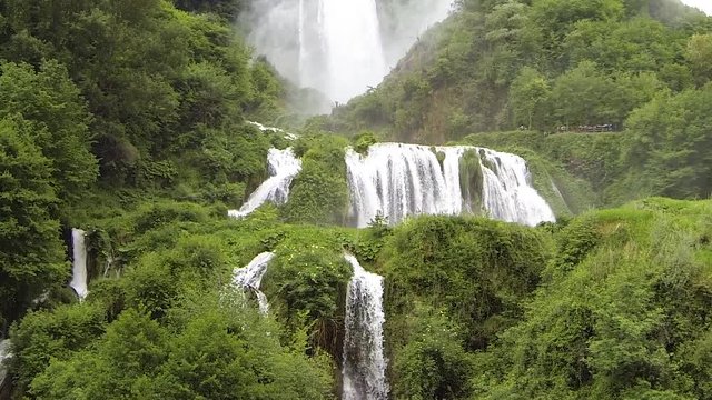 Marmore waterfall landscape