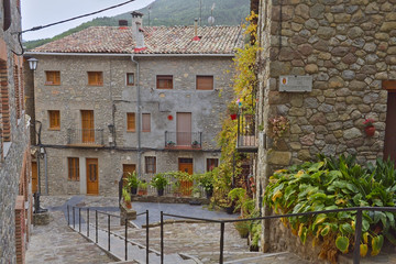 Historical center of Bagà. North of Catalonia.