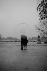 Couple in love in Paris
