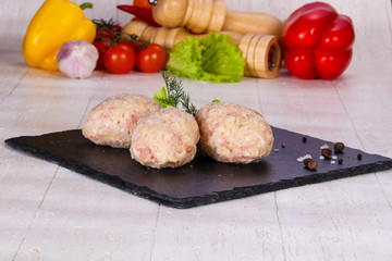Raw pork cutlet
