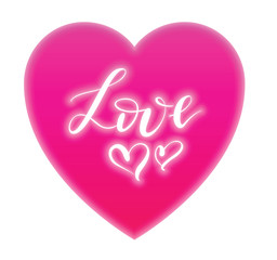 2625984 Love. Valentines day greeting card with calligraphy. Hand drawn design elements. Handwritten modern brush lettering.