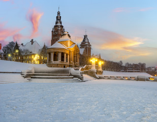  Haken terraces in Szczecin in winter scenery
