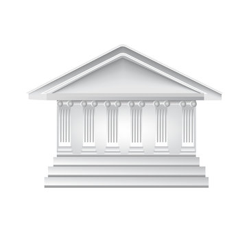 Columns ancient greek historic building concept logo icon