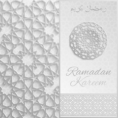 Ramadan Kareem greeting card,invitation islamic style.Arabic circle golden pattern.Gold ornament on black, brochure