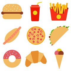 Set of food icons. Vector illustration EPS10.
