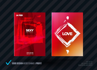 Set of abstract design of business vector brochure, template cover, playbill, poster