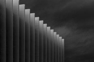 Modern building in black and white