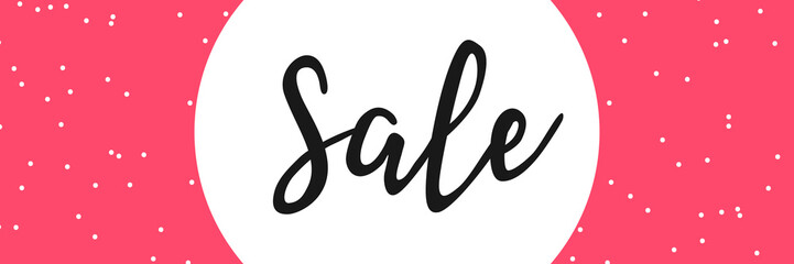 Sale - inscription on pattern background 