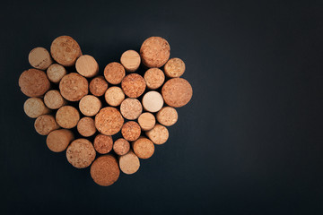 Love red hearts on dark background
