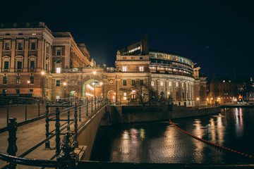 Fototapeta na wymiar Sweden parliament riksdagen stockholm