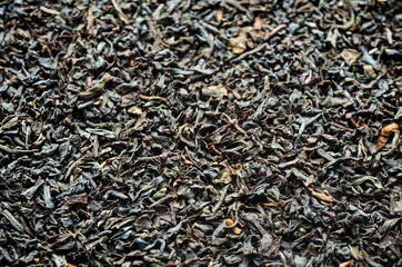 Black tea loose dried tea leaves