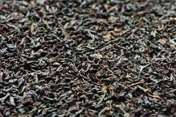 Black tea loose dried tea leaves