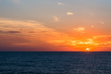 Sunset at Sea - Evening Glow
