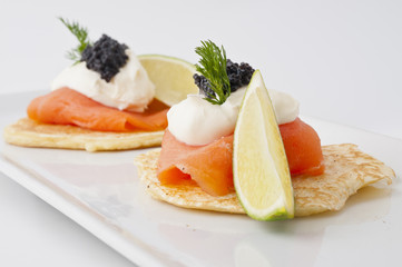 Blinis de salmon