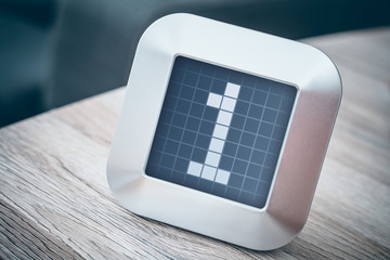 The Number 1 On A Digital Calendar, Thermostat Or Timer