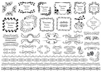 Set of vector graphic elements for design