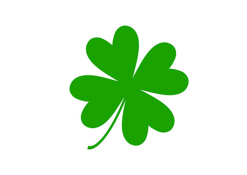 clover flat icon on white background 
