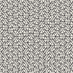 Vector seamless stripes pattern. Modern stylish texture with monochrome trellis. Repeating geometric hexagonal grid. Simple lattice design.