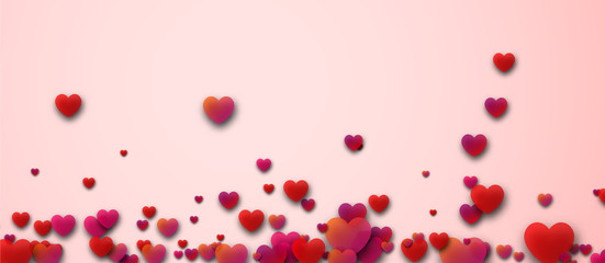 Fototapeta na wymiar Love valentine's background with hearts.