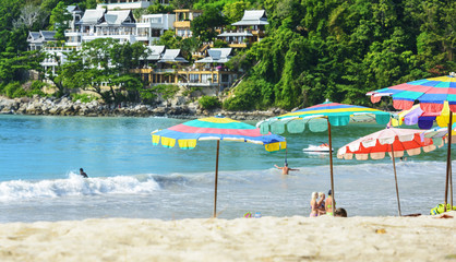 Fototapeta na wymiar Laem Singh Beach, Located in Phuket, Thailand.