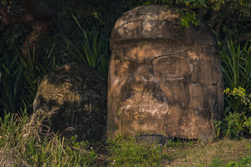 pre-hispanic olmec head