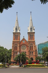 Fototapeta na wymiar Kathedrale Notre Dame/Nha Tho Duc Ba Saigon Vietnam