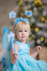 little girl in fairy costume
