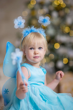 little girl in fairy costume