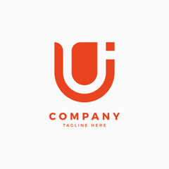 Letter U I Logo Design Template © Pixasquare