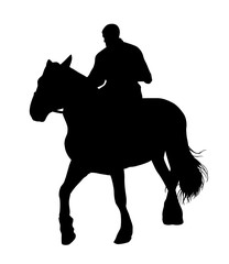 Vector horseman silhouette