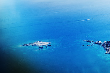 aerial View of coast of San Teodoro, Sardinia