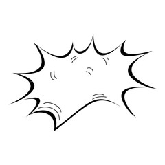 Isolated comic bubble