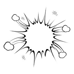 Fototapeta premium Isolated comic bubble