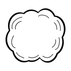 Isolated comic bubble