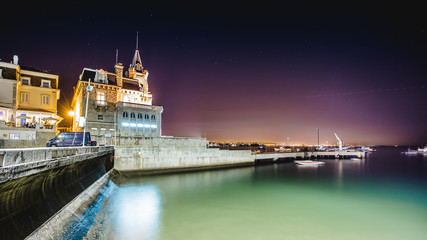 Naklejka premium cascais promenade in the night