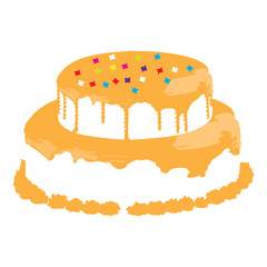 Isolated cake illustration