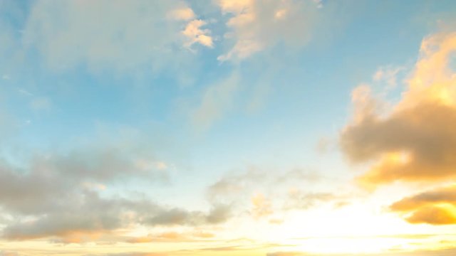 Golden sky time lapse from sunset changing light to dark above Waikiki Beach and Diamond Head from Tantalus Lookout. Oahu island, Hawaii, USA. Vacation and free travel concept.