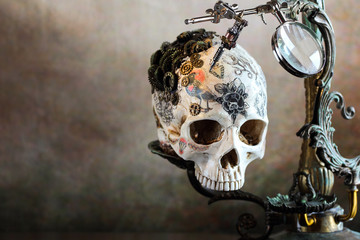 Steampunk teschio tatoo