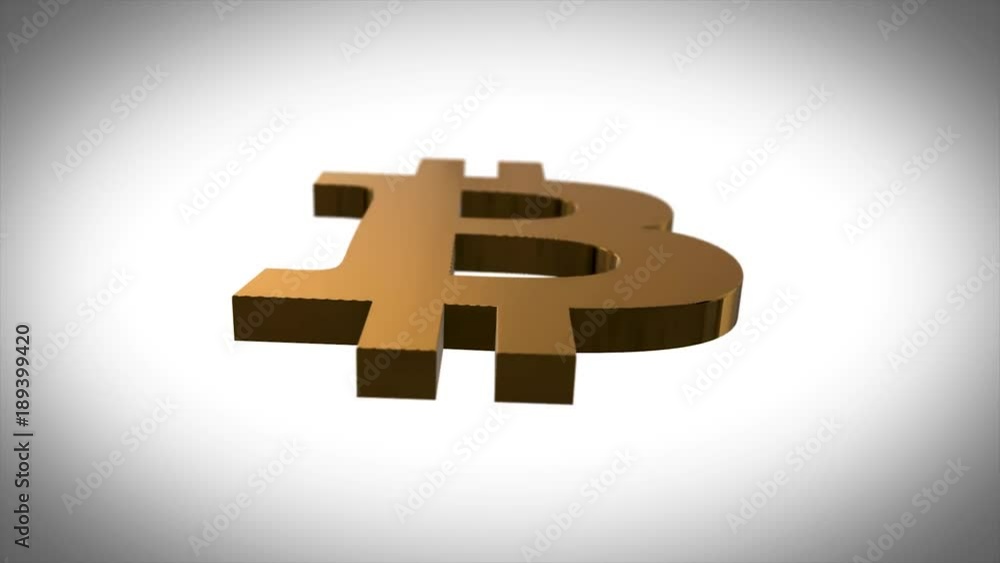 Poster abstract animation of bitcoin currency sign in digital cyberspace. abstract animation of bitcoin, di