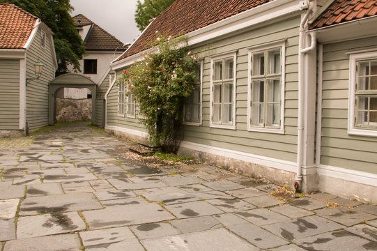 Historisches Lepra Hospital in Bergen, Norwegen
