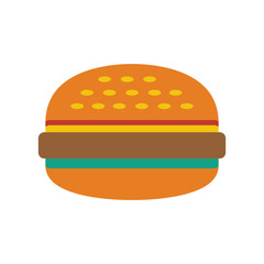 Burger icon on white background.