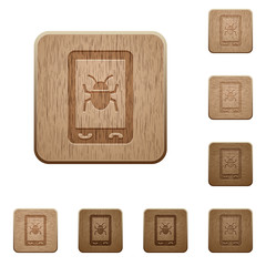 Malicious mobile software wooden buttons