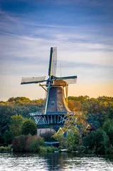 Papier Peint photo autocollant Moulins Moulin à vent hollandais Kralingen, Rotterdam, Hollande